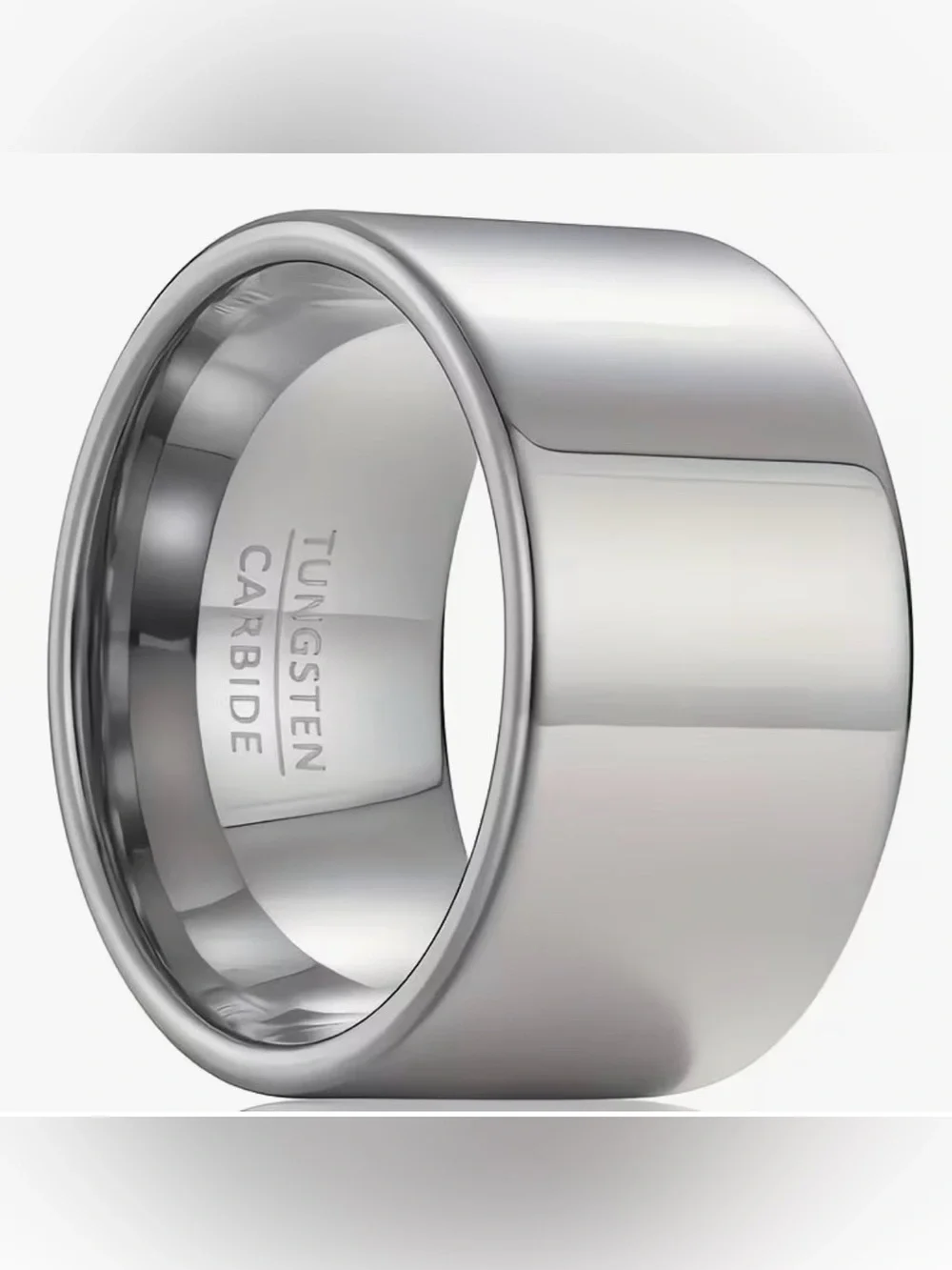 14mm Wide Tungsten Carbide Stainless Steel Sleek Unisex Wedding Band Ring Sz 12